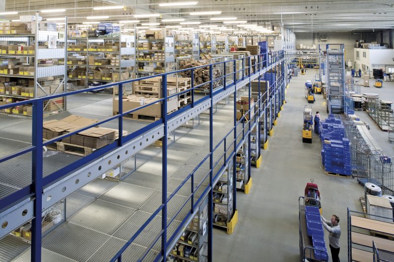 racking in warehouse