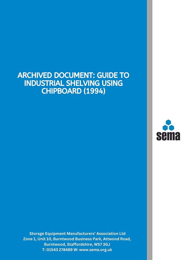 industial shelving Archived document: Guide to Industrial Shelving Using Chipboard (1994) - PDF only