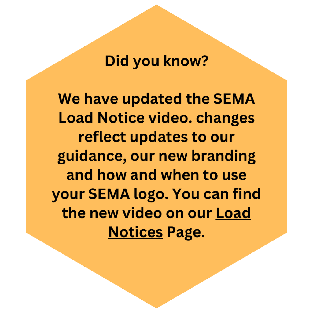 SEMA Load Notice