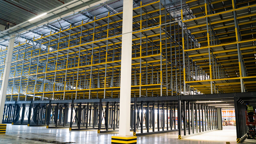 Image shows a warehouse which has followed racking safety regulations