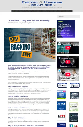 Stay Racking Safe downloadable guide.