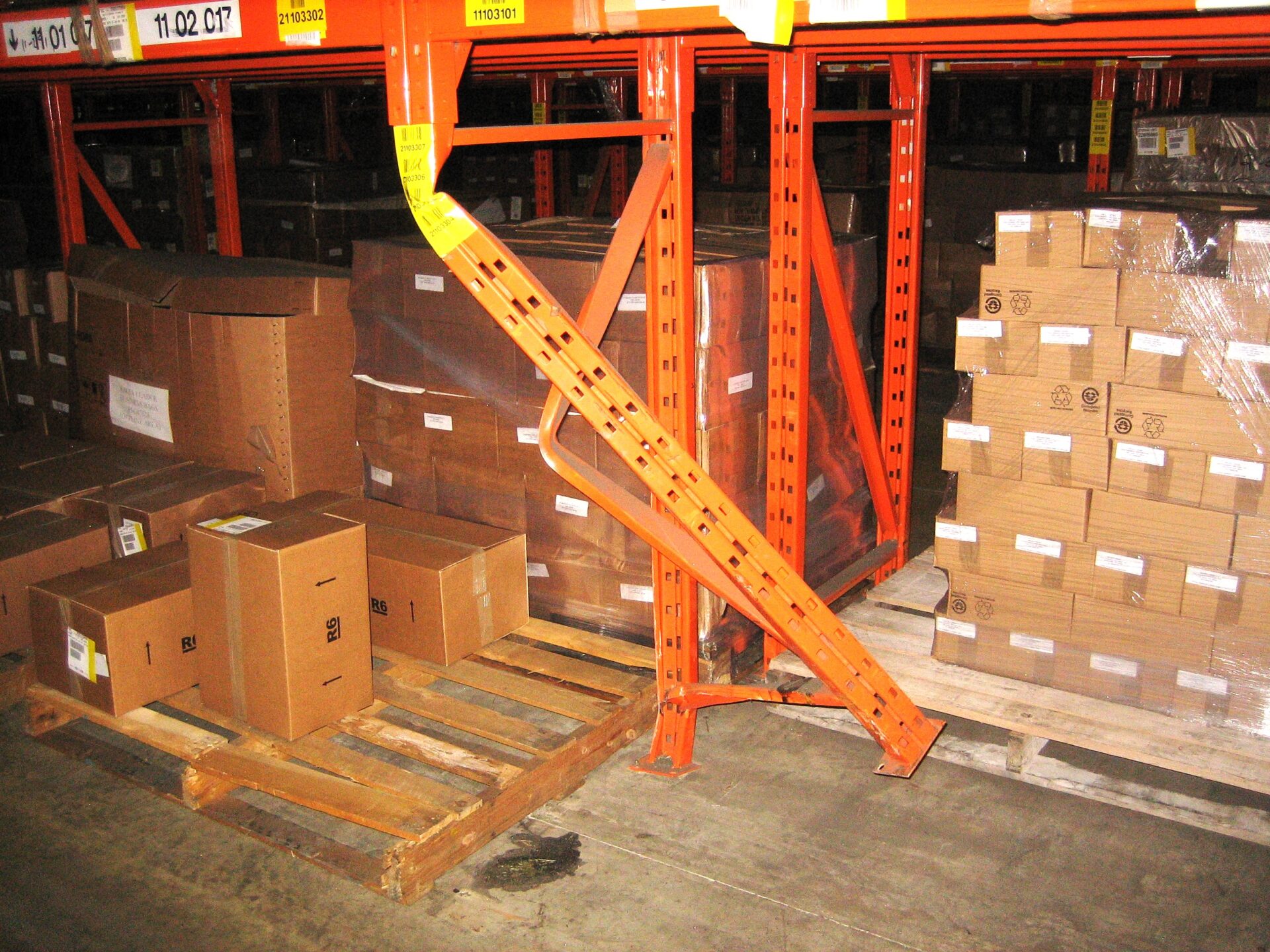 What racking repairs should you do on damaged racking?